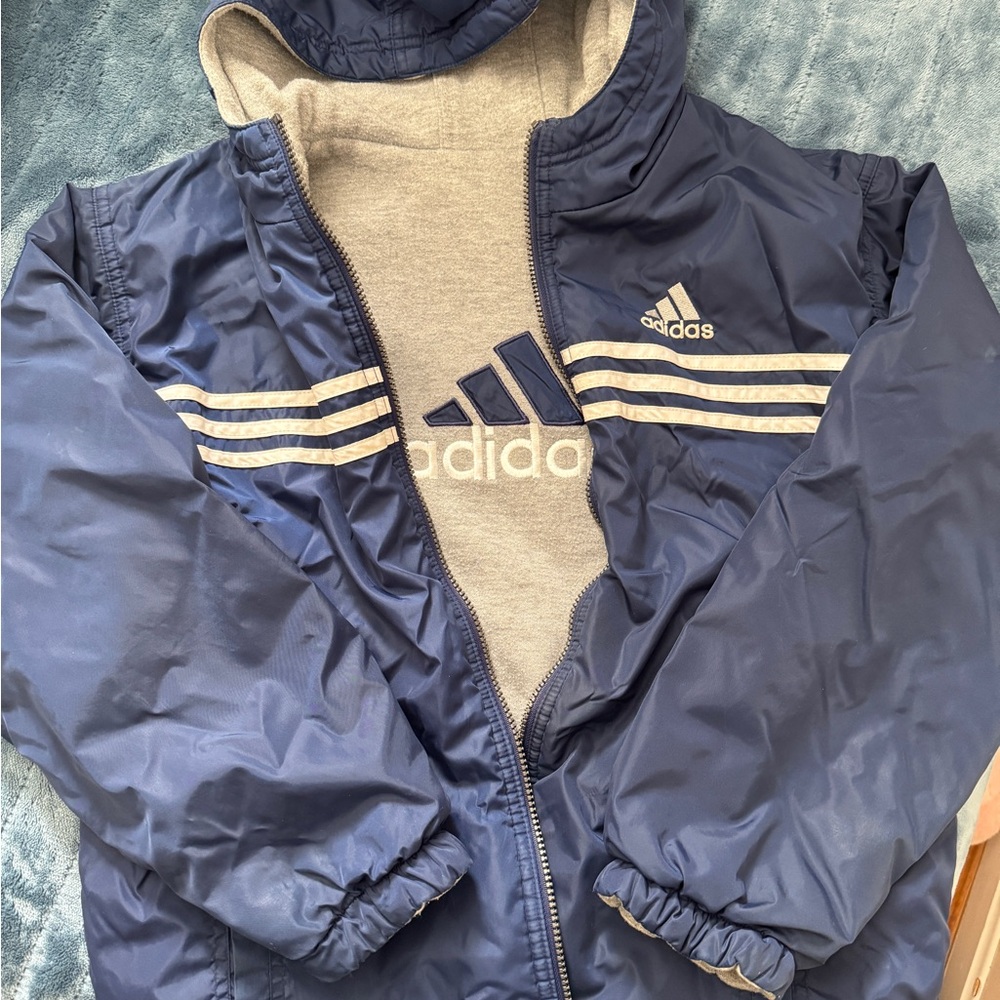 Adidas Dark Blue Jacket with Logo